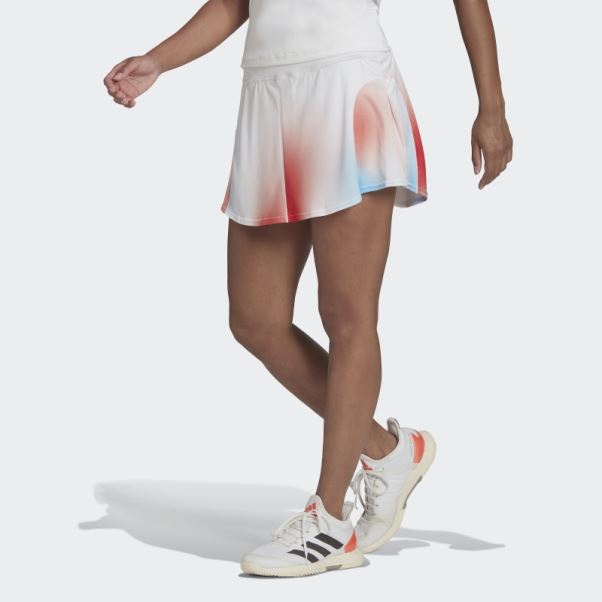 Melbourne Tennis Imprimé Match Jupe Adidas Blanc