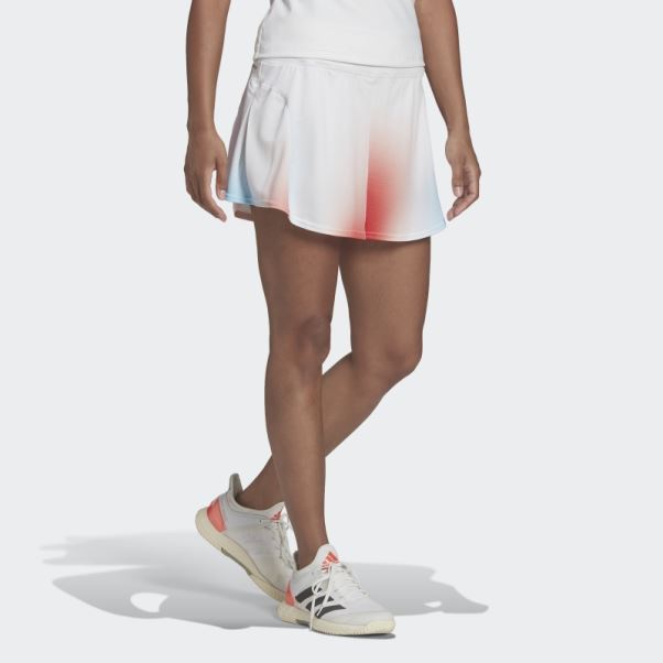 Melbourne Tennis Imprimé Match Jupe Adidas Blanc