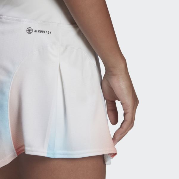 Melbourne Tennis Imprimé Match Jupe Adidas Blanc