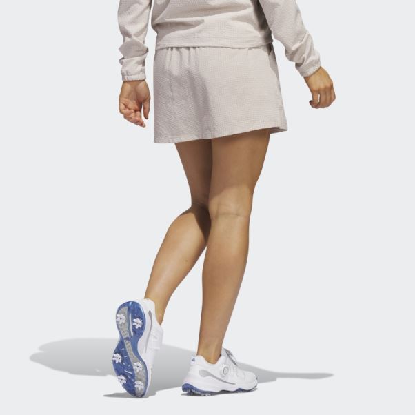 Jupe-short De Golf Seersucker 16 Pouces Taupe Adidas