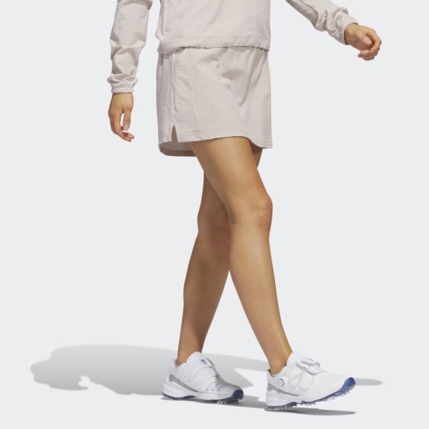 Jupe-short De Golf Seersucker 16 Pouces Taupe Adidas