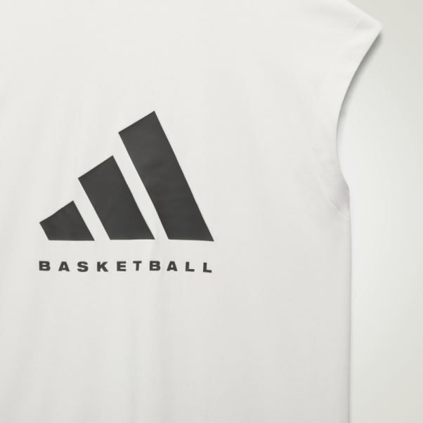 Adidas Basketball Débardeur Blanc Chaud