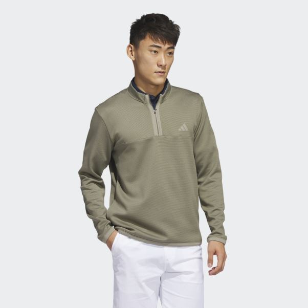 Pull De Golf Olive Microdot 1/4-zip Adidas