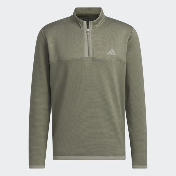 Pull De Golf Olive Microdot 1/4-zip Adidas