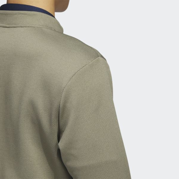Pull De Golf Olive Microdot 1/4-zip Adidas