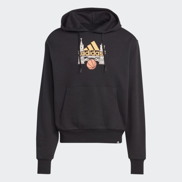 Sweat à Capuche Graphique Adidas Noir