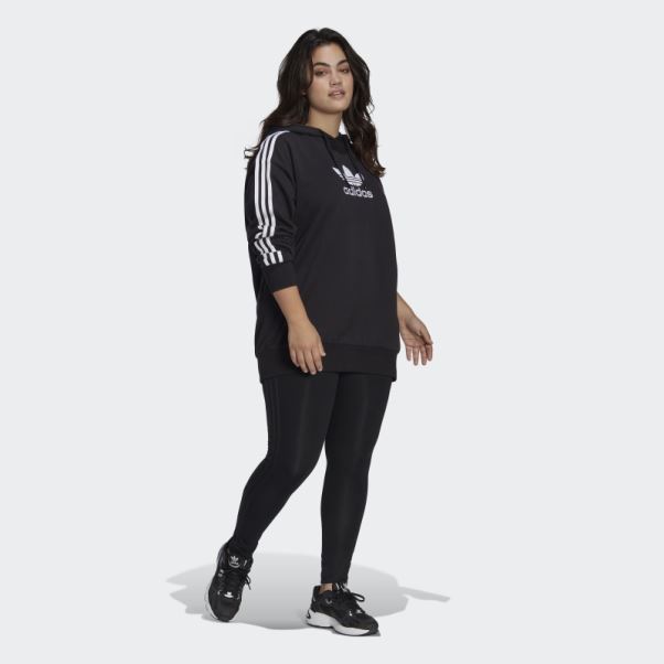 Sweat à Capuche Adicolor Trèfle Noir (grande Taille) Adidas