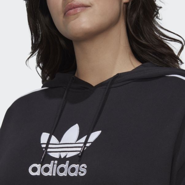 Sweat à Capuche Adicolor Trèfle Noir (grande Taille) Adidas