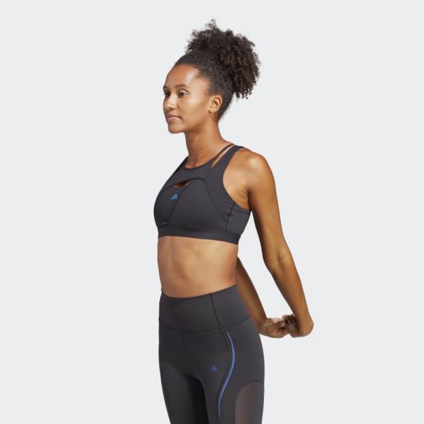 Brassière à Maintien Moyen Adidas Powerimpact Luxe Noir