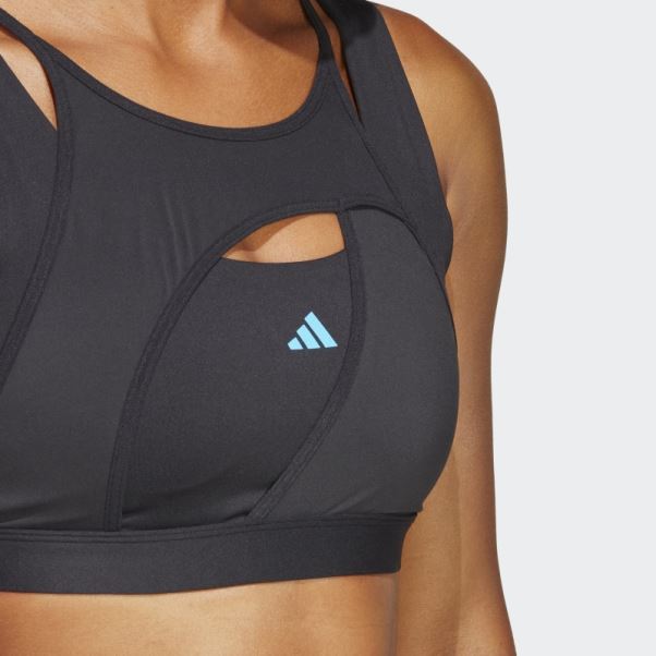 Soutien-gorge à Maintien Moyen Adidas Powerimpact Luxe Noir