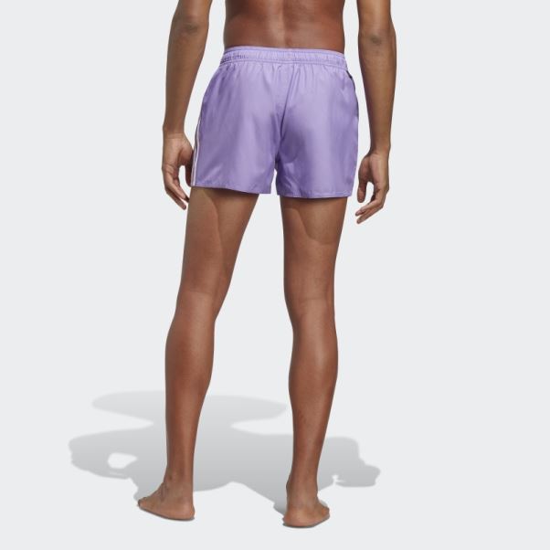 Short De Bain 3 Bandes Clx Violet Adidas