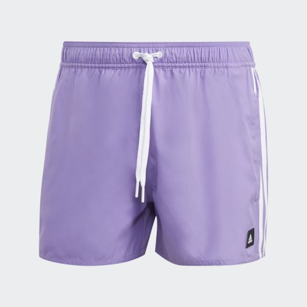 Short De Bain 3 Bandes Clx Violet Adidas