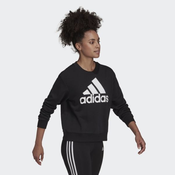 Sweat Ample Logo Essentials Noir Adidas