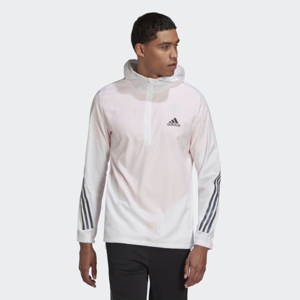 Veste Adidas Run Icon 3 Bandes Blanche