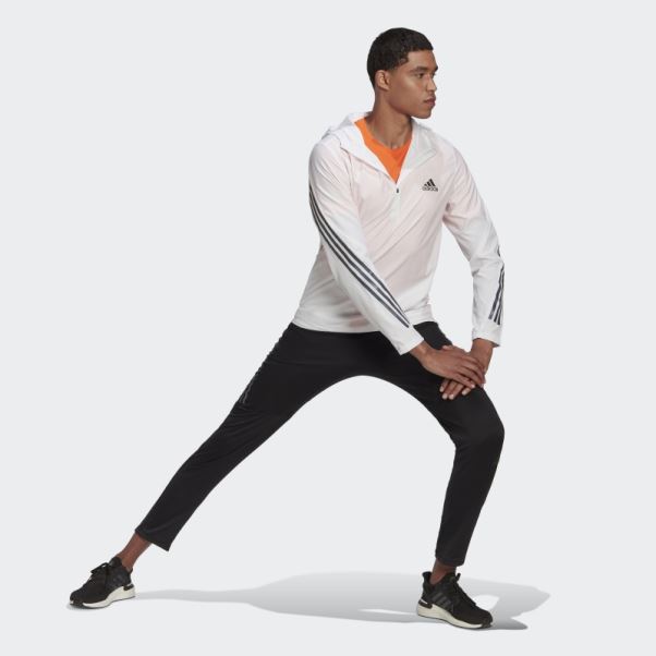 Veste Adidas Run Icon 3 Bandes Blanche