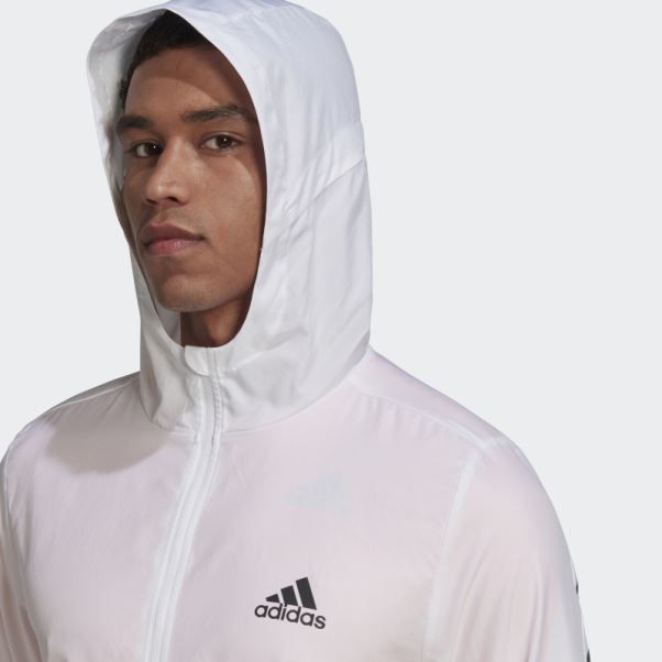 Veste Adidas Run Icon 3 Bandes Blanche