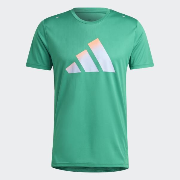 T-shirt Adidas Run Icon 3 Bar Logo Vert Court
