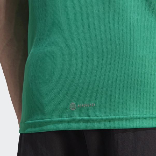 T-shirt Adidas Run Icon 3 Bar Logo Vert Court