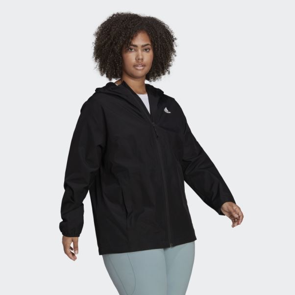 Veste Essentials Rain.rdy Noire (grande Taille) Adidas
