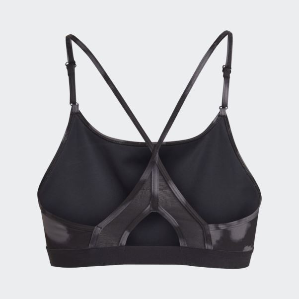Adidas Aeroreact Light-support Hyperglam Soutien-gorge Imprimé Gris