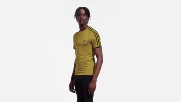 Techfit 3-stripes T-shirt D'entraînement Olive Adidas