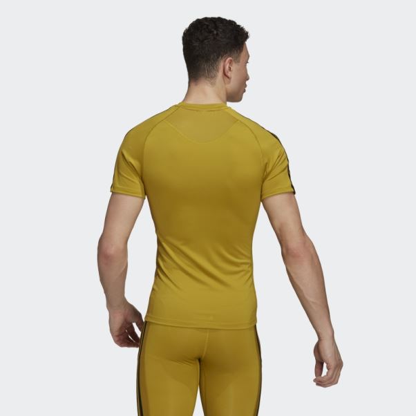 Techfit 3-stripes T-shirt D'entraînement Olive Adidas