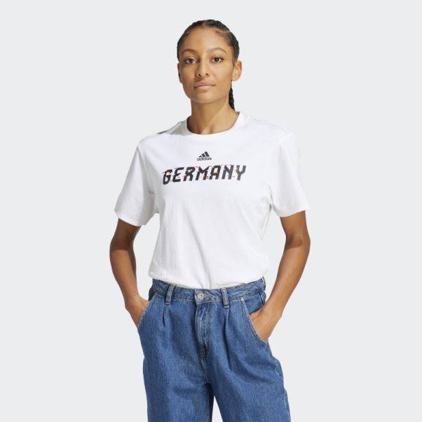 Tee Shirt Allemagne Coupe Du Monde Fifa 2022 Blanc Adidas