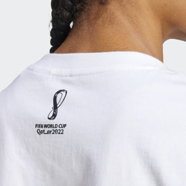 Tee Shirt Allemagne Coupe Du Monde Fifa 2022 Blanc Adidas