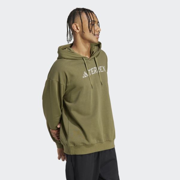 Sweat à Capuche Avec Grand Logo Terrex (non Genré) Adidas Olive