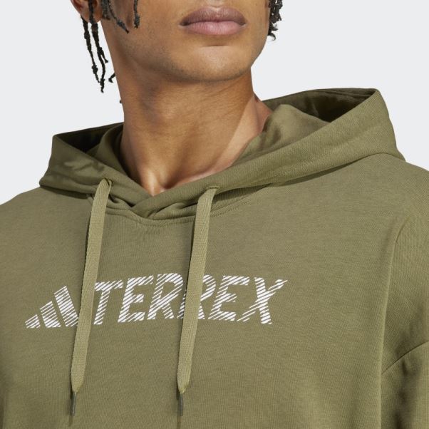 Sweat à Capuche Avec Grand Logo Terrex (non Genré) Adidas Olive