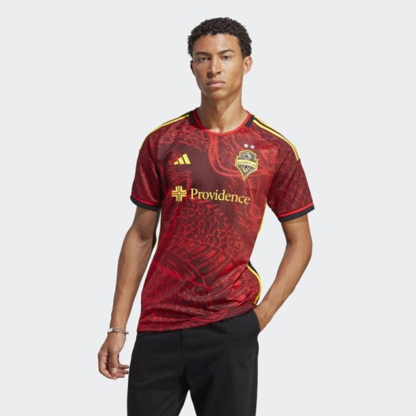 Maillot Seattle Sounders FC 23/24 Extérieur Authentique Rouge Adidas