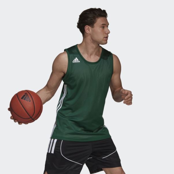 3g Speed Maillot Réversible Adidas Vert Foncé