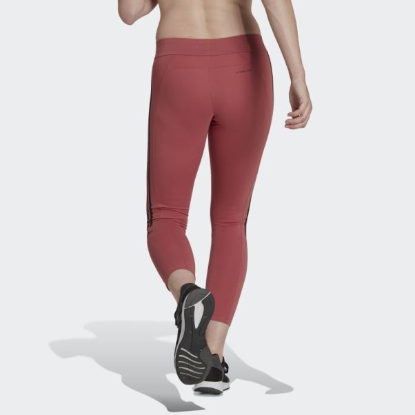 Aeroready Conçu Pour Déplacer Legging 7/8 Au Toucher Coton Rouge Adidas