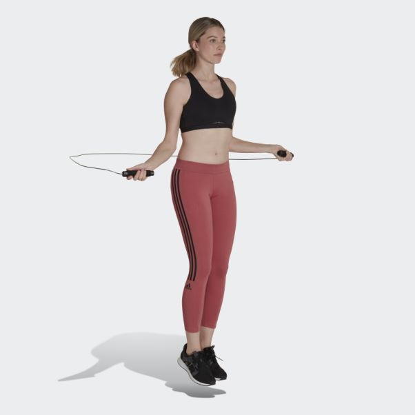 Aeroready Conçu Pour Déplacer Legging 7/8 Au Toucher Coton Rouge Adidas
