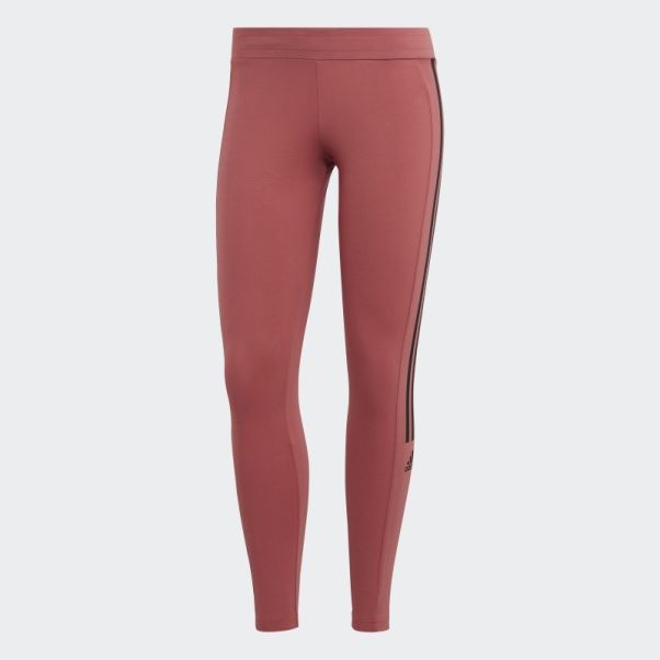 Aeroready Conçu Pour Déplacer Legging 7/8 Au Toucher Coton Rouge Adidas