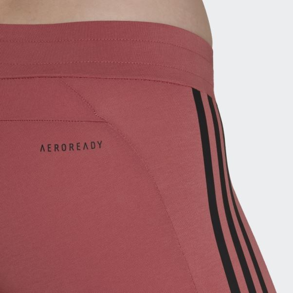 Aeroready Conçu Pour Déplacer Legging 7/8 Au Toucher Coton Rouge Adidas