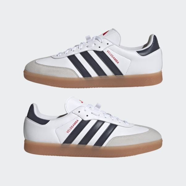 Les Chaussures De Vélo Végétaliennes Velosamba Adidas Blanc