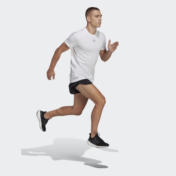 Short Noir Adidas Own The Run Split Mode