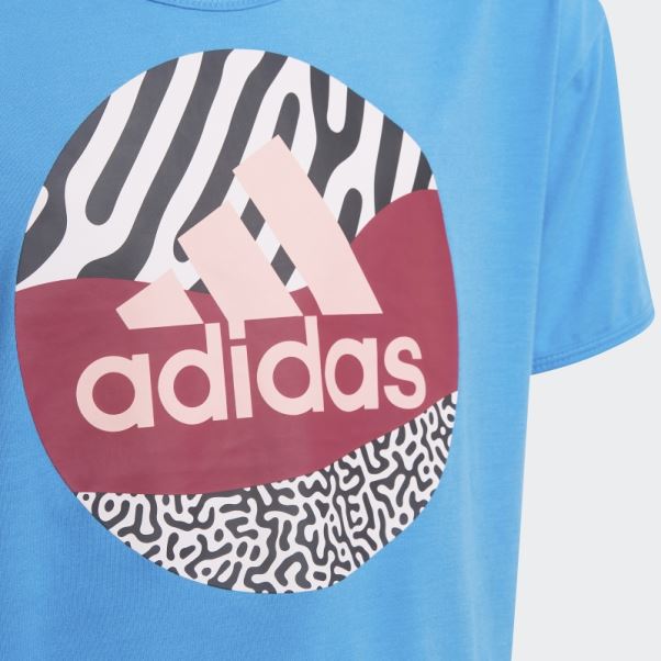 Adidas Aeroready Power Training T-shirt Court Logo Bleu