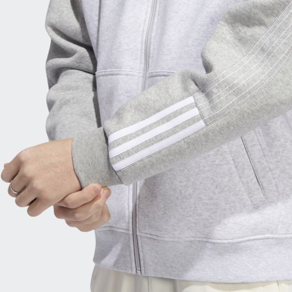 Adidas Veste De Survêtement Polaire Sst Gris Clair Chiné