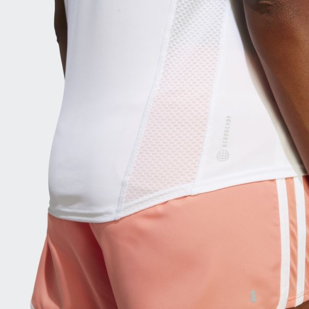 Adidas Possède Le T-shirt De Course Blanc