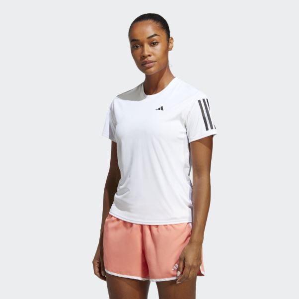 T-shirt Blanc Adidas Own The Run