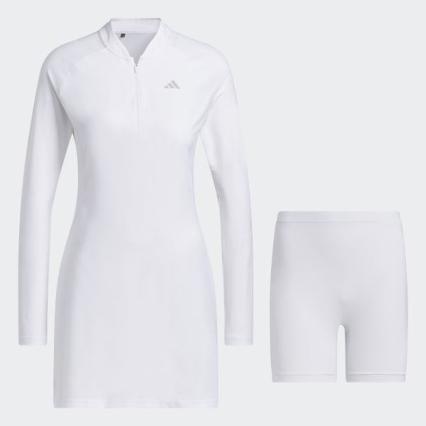 Robe De Golf Blanche à Manches Longues Adidas