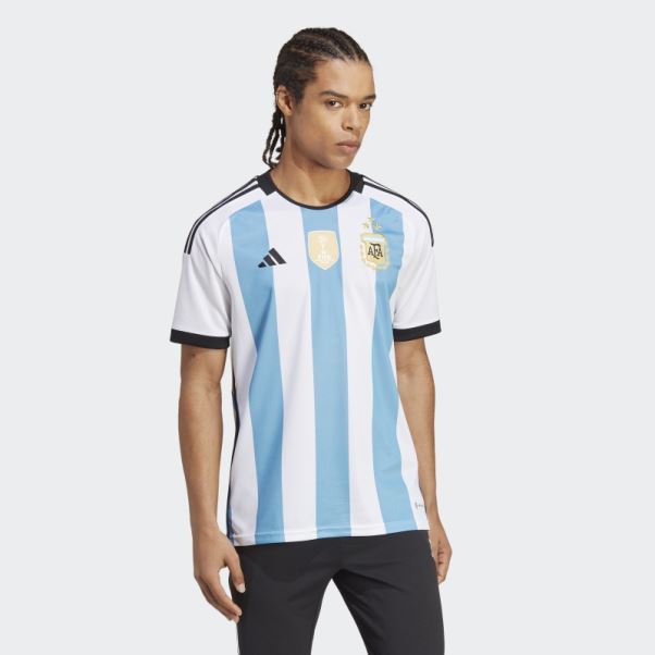 Maillot Domicile Adidas Argentine 22 Gagnants Blanc Homme