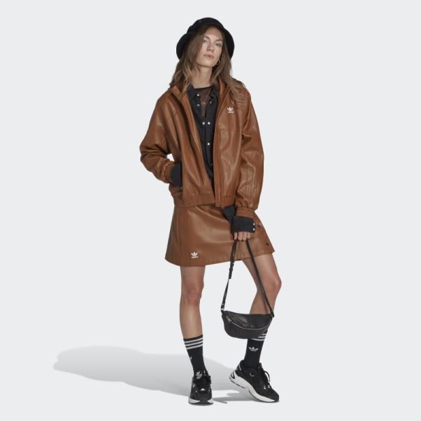 Veste En Similicuir Marron Centre Stage Adidas