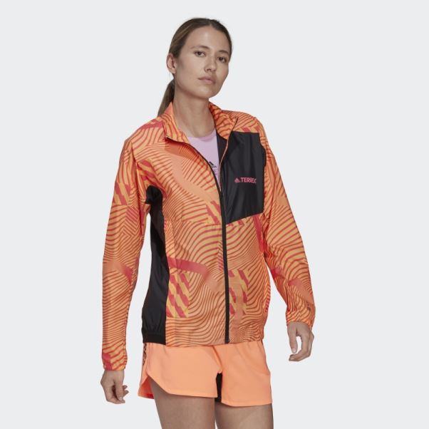 Lilas Terrex Trail Running Bca Coupe-vent Imprimé Adidas