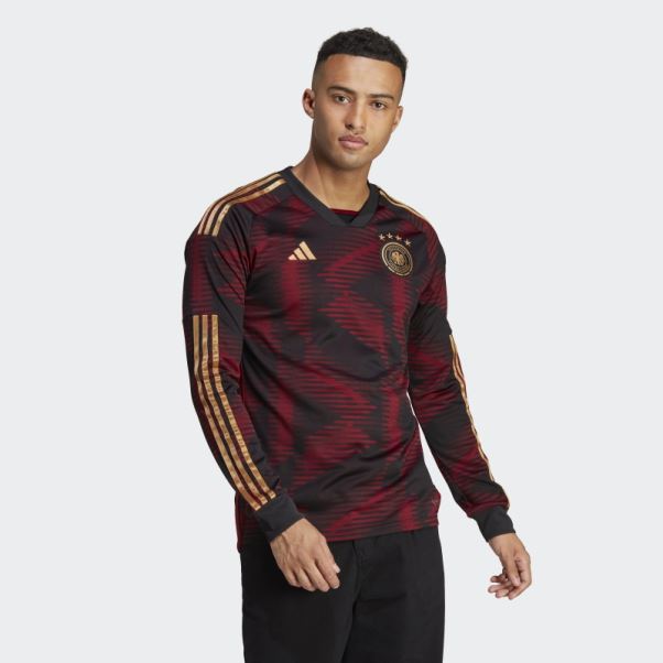 Adidas Maillot Extérieur Manches Longues Allemagne 22 Noir