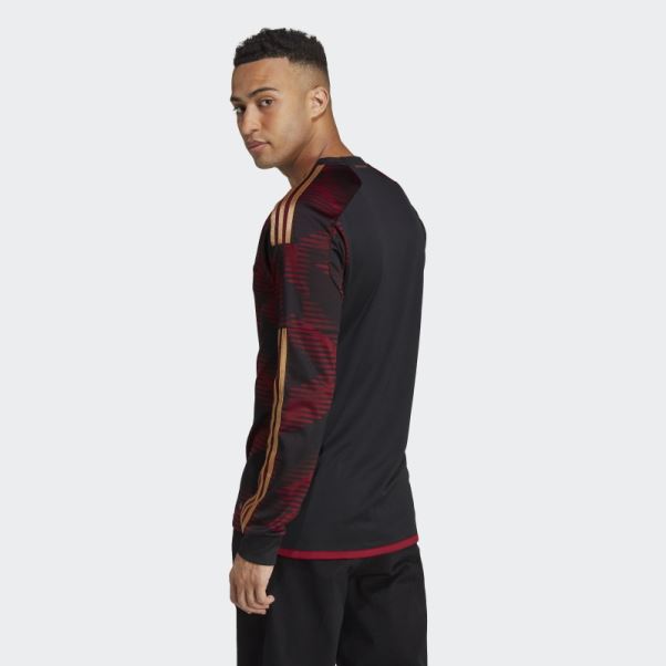 Adidas Maillot Extérieur Manches Longues Allemagne 22 Noir