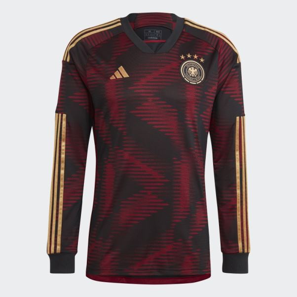 Adidas Maillot Extérieur Manches Longues Allemagne 22 Noir