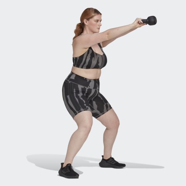 Thebe Magugu Training Soutien-gorge à Maintien Moyen (taille Plus) Gris Adidas